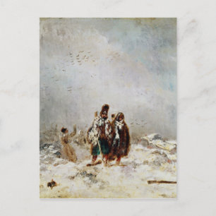 Postal La retirada de Rusia