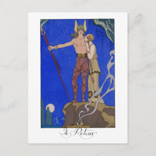 Postal La Retour Fashion Plate de George Barbier