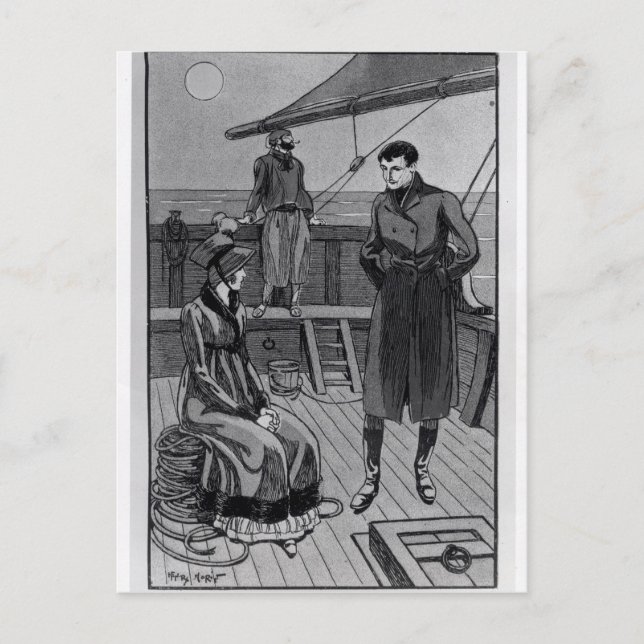 Postal La reunión entre Orso y la Srta. Nevil sobre el ol (Anverso)