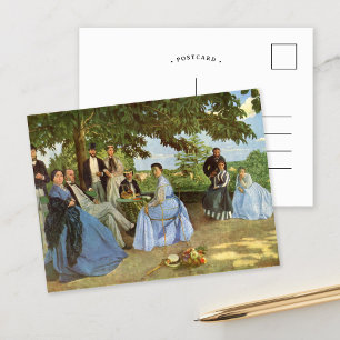 Postal La Reunión Familiar   Fré dé ric Bazille
