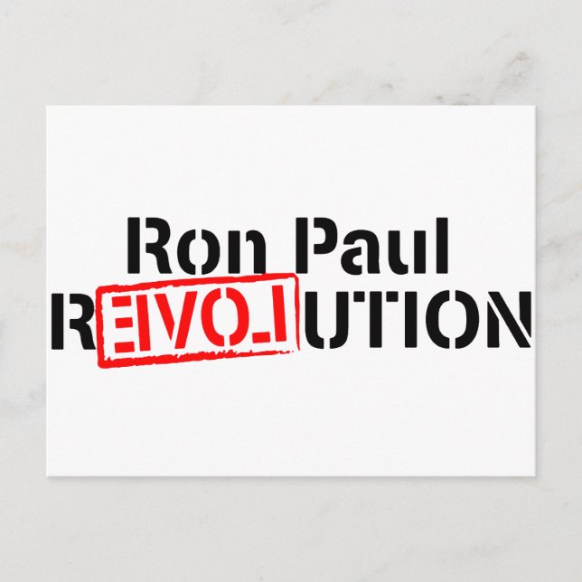 Postal La revolución de Ron Paul continúa (Anverso)