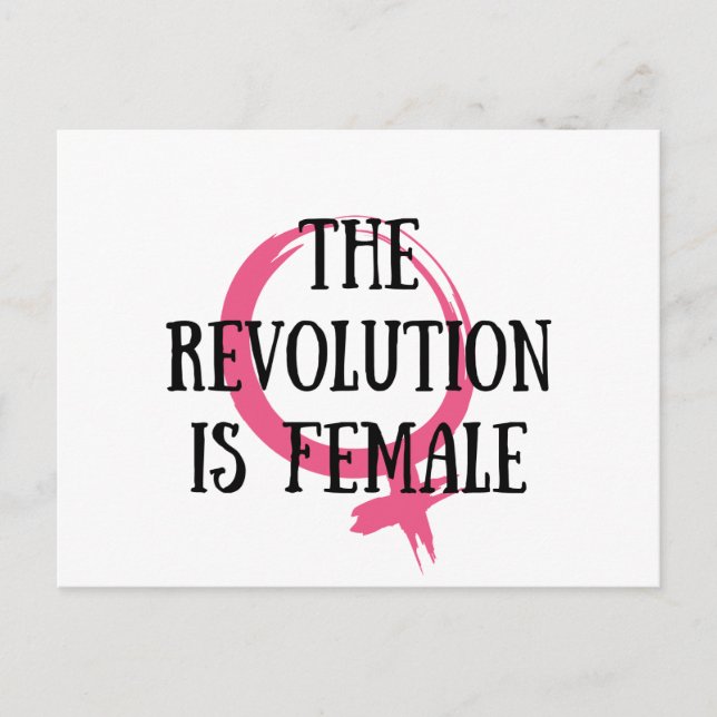 Postal La revolución es femenina (Anverso)