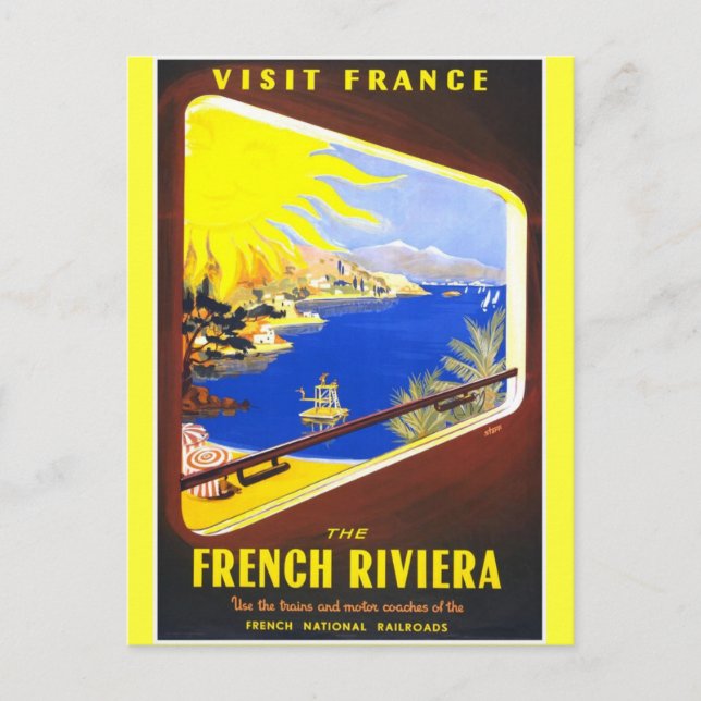 Postal La Riviera Francesa (Anverso)