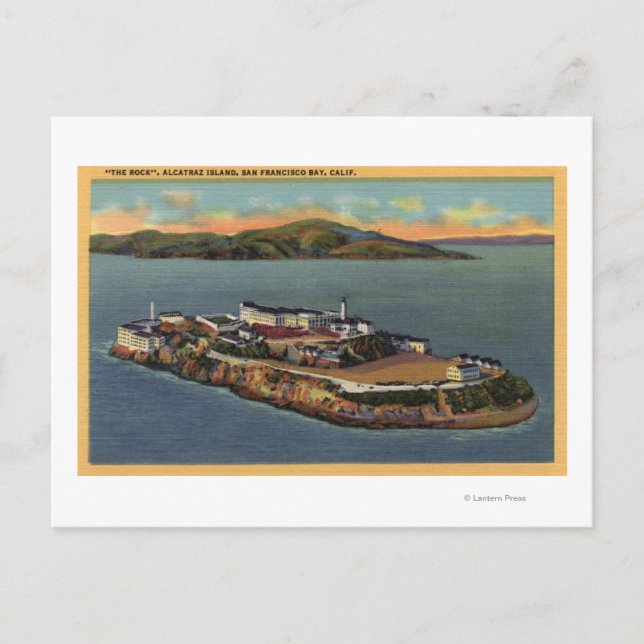 Postal "La roca," vista de la isla de Alcatraz (Anverso)