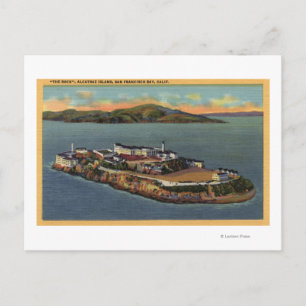 Postal "La roca," vista de la isla de Alcatraz