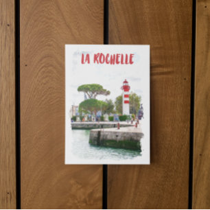 Postal La Rochelle France Watercolor Travel