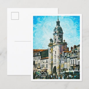 Postal La Rochelle, Francia, hermosa ciudad de pintura al