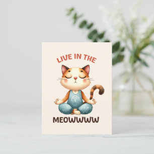 Postal La rosa del yoga del gato - Vive en Meowww