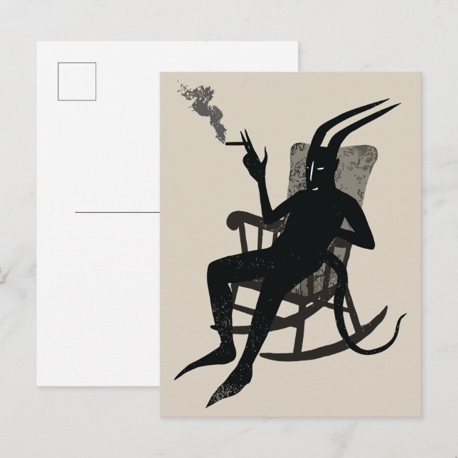 Postal La ruptura del diablo - Humor oscuro arte en el mu (Anverso / Reverso)