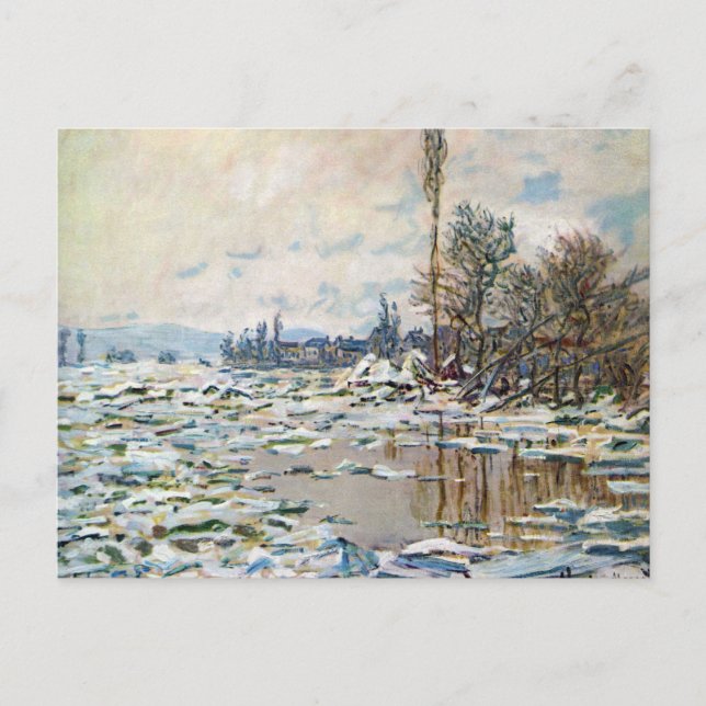 Postal La ruptura del hielo de Claude Monet (Anverso)