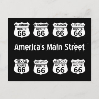 Postal La ruta principal de los Estados Unidos 66