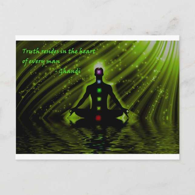 Postal La sabiduría de Gandhi (Anverso)