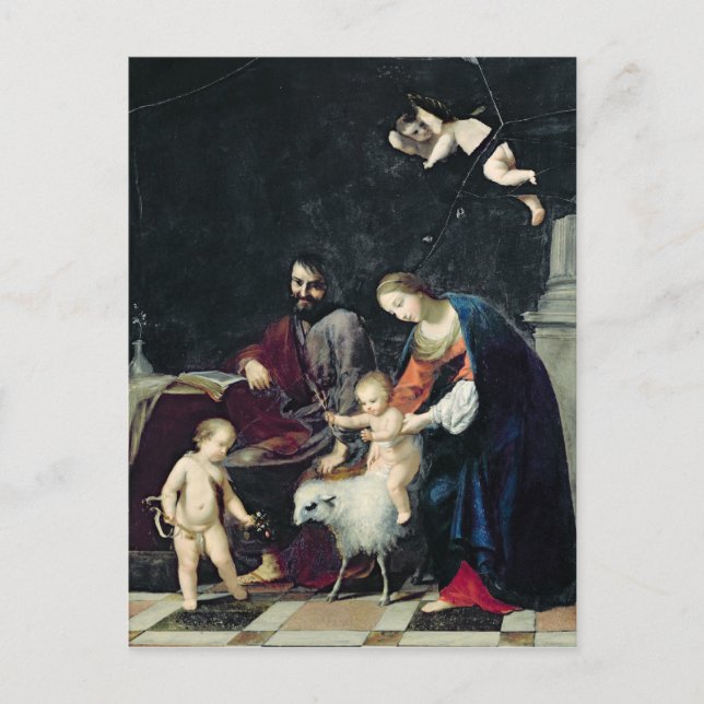 Postal La sagrada familia (Anverso)