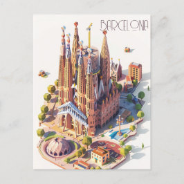 Postal La Sagrada Familia Barcelona