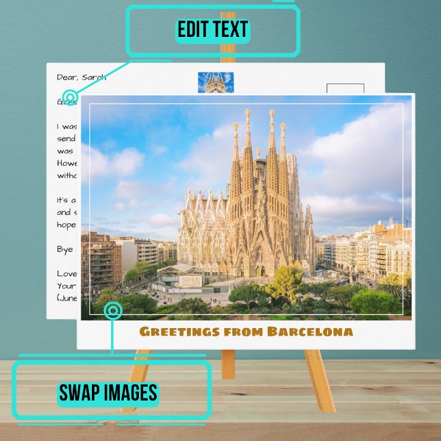 Postal La Sagrada Familia Barcelona España moderna (When you are looking to share your experiences, sending a postcard is a sweet gesture.)