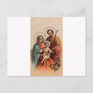 Postal La Sagrada Familia - Jesús, María y José