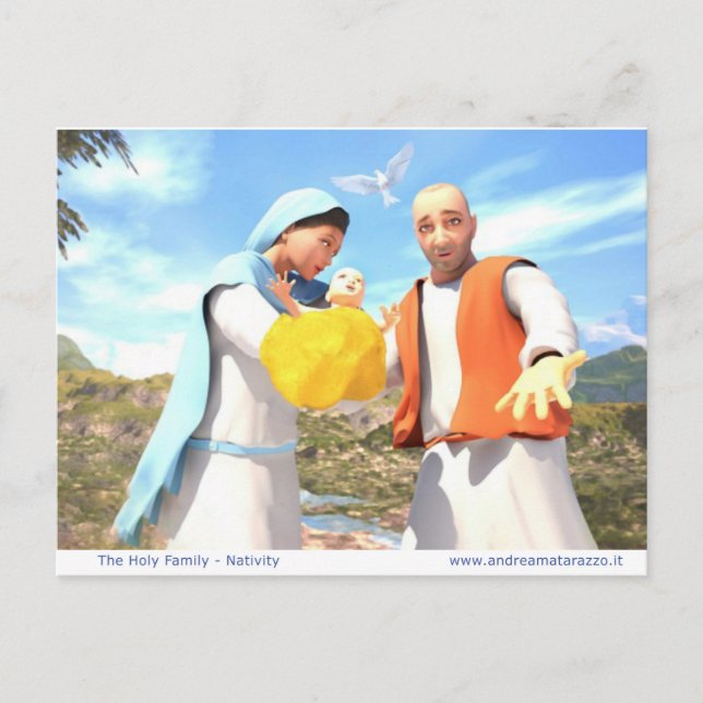 Postal La Sagrada Familia - Natividad (Anverso)
