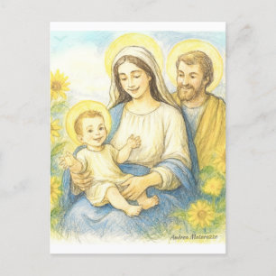 Postal La Sagrada Familia - Natividad