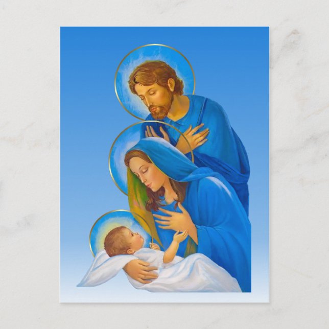 Postal La Sagrada Familia - Natividad - Nacimiento del Ni (Anverso)