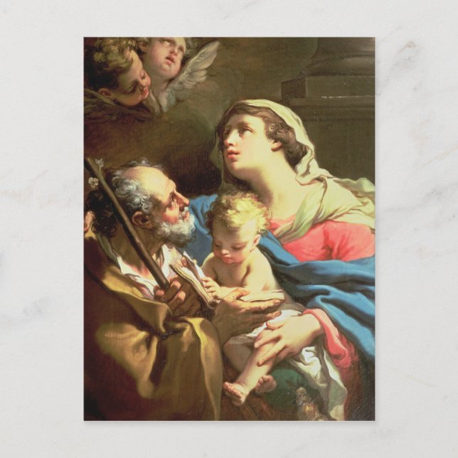 Postal La Sagrada Familia, siglo XVIII (Anverso)