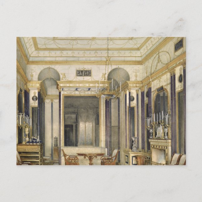 Postal La sala de dibujos de la emperatriz María (Anverso)