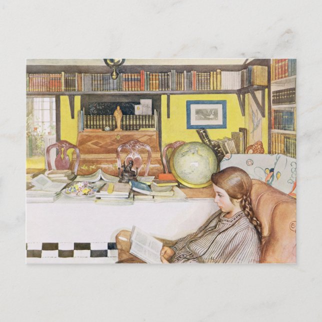 Postal La sala de lectura, un pub en "Lasst Licht Hinin"  (Anverso)