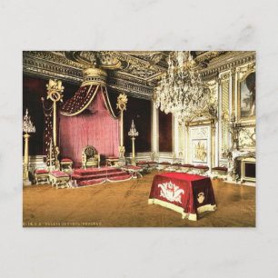 Postal La sala de trono, el palacio Fontainebleau y las c