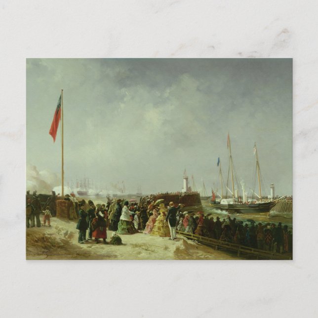 Postal La salida del paquete de vapor en Boulogne (Anverso)