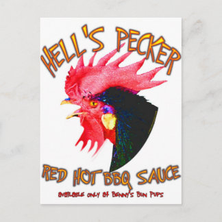 Postal La salsa de barbacoa de Pecker