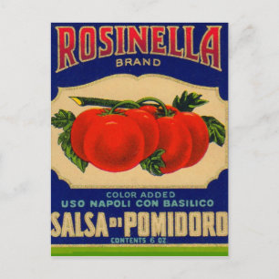 Postal La salsa de tomate Rosinella de los años 1930 pued