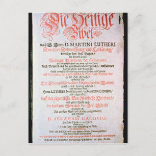 Postal La Santa Biblia, Vol. I., 1681