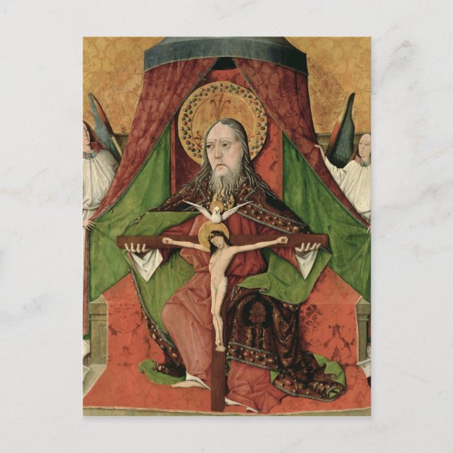 Postal La Santísima Trinidad del retablo de Mosol (Anverso)