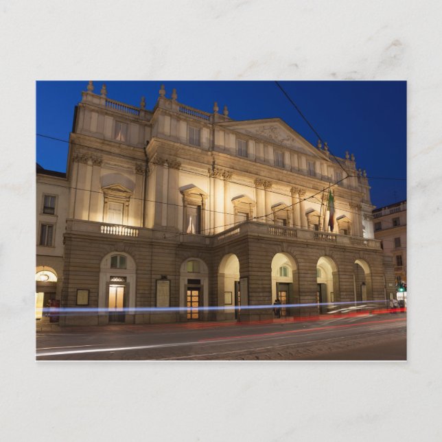 Postal La Scala, Milán (Anverso)