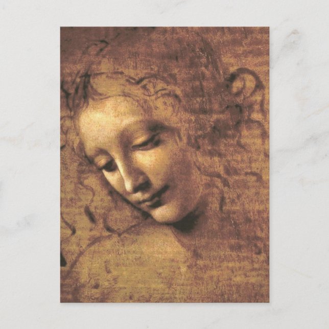 Postal La Scapigliata de Leonardo da Vinci Postcard (Anverso)