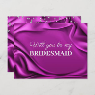 Postal La seda morada de terciopelo de moda será mi dama