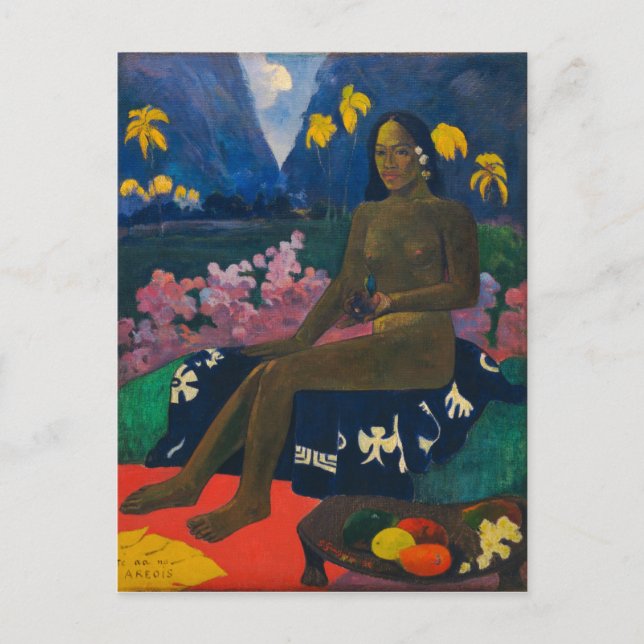 Postal La semilla del Bella Artes Areoi Gauguin (Anverso)