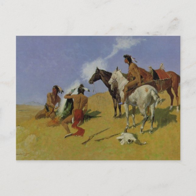 Postal La señal de humo (Anverso)