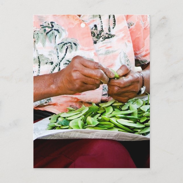 Postal La señora de la judía (Anverso)