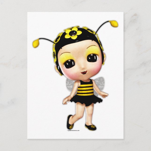 Postal La señorita Lady Bumblebee (Anverso)