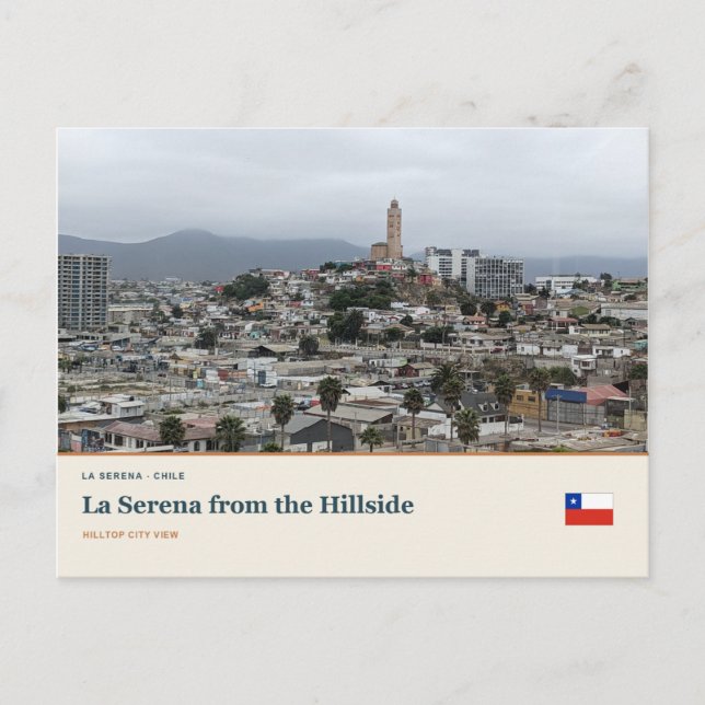 Postal La Serena desde la ladera (Anverso)