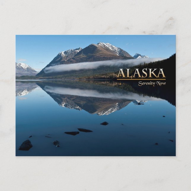 Postal La serenidad de Alaska (Anverso)