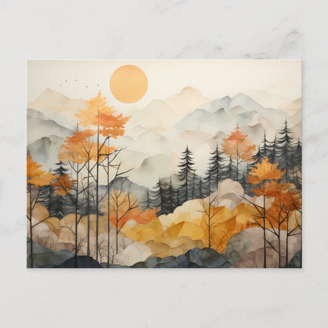 Postal La serenidad dorada (Anverso)