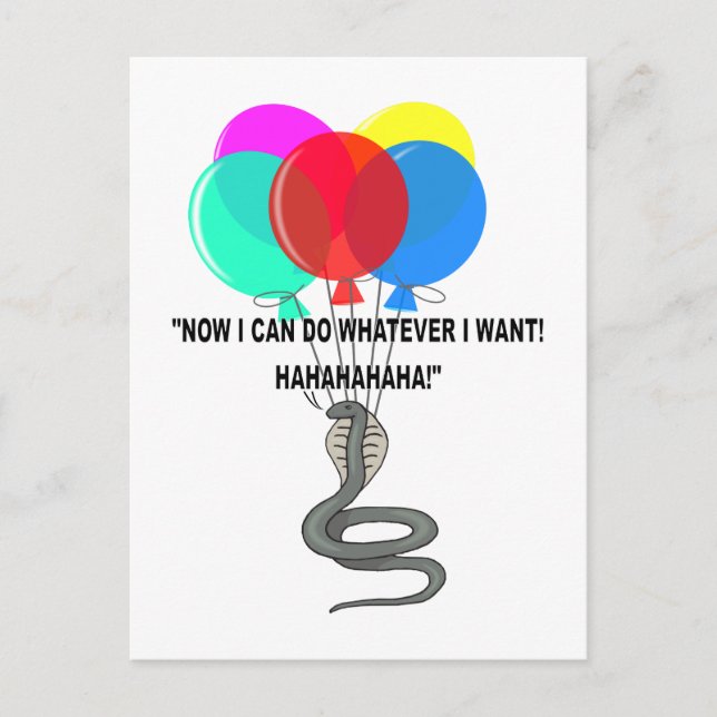 Postal La serpiente voladora (Anverso)