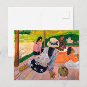 Postal La siesta Paul Gauguin