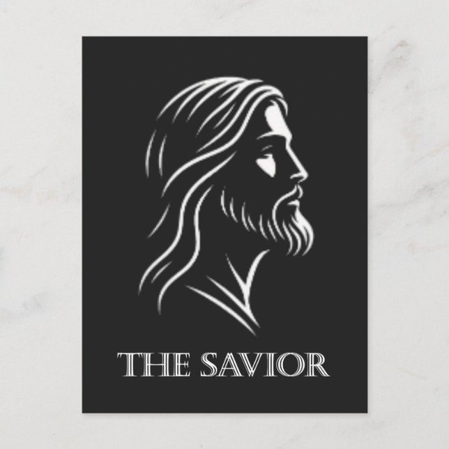 Postal La silueta de Jesús el Salvador (Anverso)