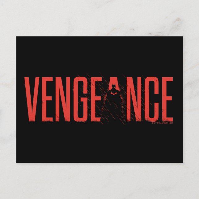 Postal La silueta de la venganza de Batman (Anverso)