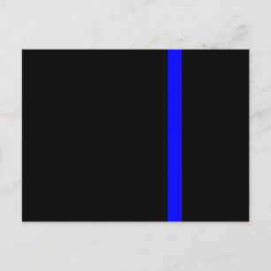 Postal La simbólica delgada línea azul vertical