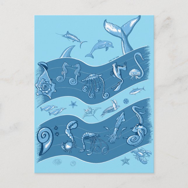 Postal La sinfonía del océano (Anverso)