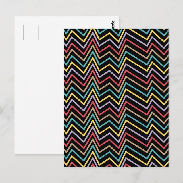 Postal La sinfonía vibrante de ZigZag, un estallido de en (Anverso / Reverso)