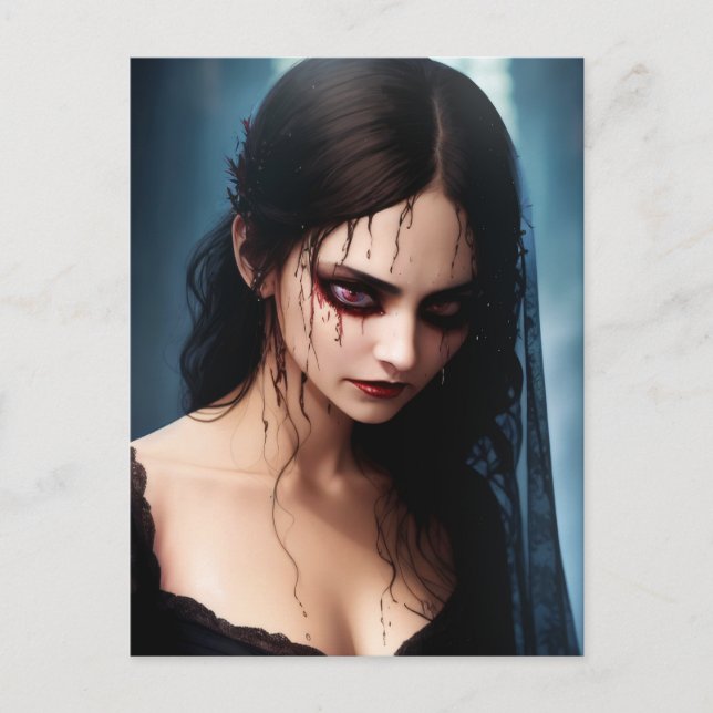 Postal La sirena de las sombras (Anverso)